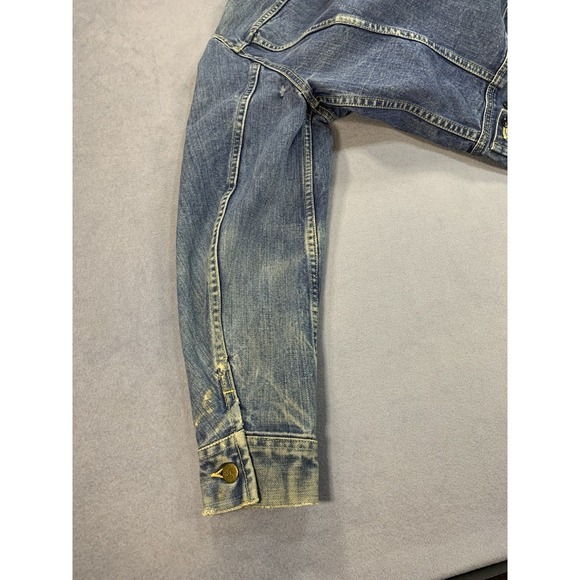 VTG 60's Lee 101-J SANFORIZED UNION MADE Denim Jacket Light Wash 40 R - Picture 11 of 12